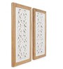 Set of 2 White Wooden Wall Panels
