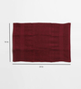 Maroon Solid 380 GSM Cotton Hand Towels (Set of 4)