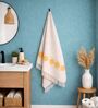 Set Of 2 Yellow Cotton Bath & Hand Towels Set