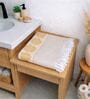 Set Of 2 Yellow Cotton Bath Towels