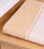 Set Of 2 Yellow Cotton Bath Towels