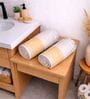 Set Of 2 Yellow Cotton Bath Towels