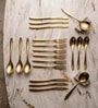 Set of 20 Stainless Steel Gold Finish Cutlery Set