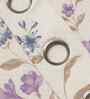 Purple Cotton Floral 9ft Eyelet Long Door Curtains (3 Pcs)