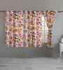 Multicolor Cotton Floral 5ft Eyelet Window Curtains (3 Pcs)