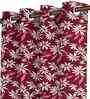 Maroon Cotton Floral 5ft Window Curtains (3 Pcs)