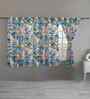 Multicolor Cotton Floral 5ft Window Curtains (3 Pcs)