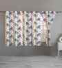 Multicolor Cotton Geometric 5ft Window Curtains (3 Pcs)
