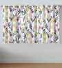 Multicolor Cotton Floral 5ft Window Curtains (3 Pcs)