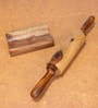 Set of 3 Acacia Wood Board & Rolling Pin