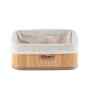 Set Of 3 Beige Bamboo Bathroom Vanity Organiser