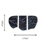 Set Of 3 Black And Blue High Texture Wool And Silk Wall Art