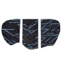 Set Of 3 Black And Blue High Texture Wool And Silk Wall Art