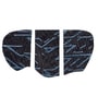 Set Of 3 Black And Blue High Texture Wool And Silk Wall Art