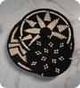Set Of 3 Black Sabai Grass Dusk Horizon  Wall Plate