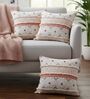 Set of 3 Bohemian Tile Print Throw Cushion Covers (18x18)