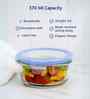 Set of 3 Borosilicate Glass 370ml Lunch Box Set