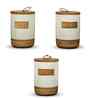 Set of 3 Brew Essentials Luxe Ceramic and Wooden Jar Containers