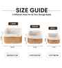 Set Of 3 Brown & Beige Bamboo Square Rattan Organiser