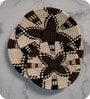 Set Of 3 Brown Sabai Grass Onyx Blossom  Wall Plate
