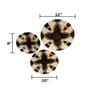 Set Of 3 Brown Sabai Grass Onyx Blossom  Wall Plate
