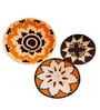 Set Of 3 Brown Sabai Grass Roots And Rhythm  Wall Plate