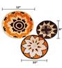 Set Of 3 Brown Sabai Grass Roots And Rhythm  Wall Plate