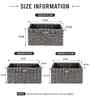 Set Of 3 Charcoal Plastic  Stackable Wicker Organiser