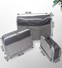 Set of 3 Grey Nylon Cloth Packing Bag Storage Pouch