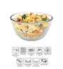Set of 3 Crystal Lead Free Glass 1600ml, 800ml & 500ml Mixing Bowls Set