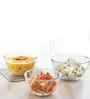 Set of 3 Crystal Lead Free Glass 1600ml, 800ml & 500ml Mixing Bowls Set