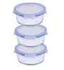Set of 3 Crystal Lead Free Glass 370ml Lunch Box