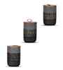 Set of 3 Daily Brew Luxe Ceramic and Wooden Jar Containers