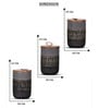 Set of 3 Daily Brew Luxe Ceramic and Wooden Jar Containers