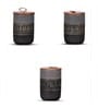 Set of 3 Daily Brew Luxe Ceramic and Wooden Jar Containers