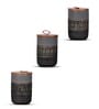 Set of 3 Daily Brew Luxe Ceramic and Wooden Jar Containers