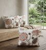 Set of 3 Elegant Botanical Floral Throw Cushion Covers (18x18)