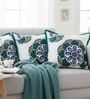 Set of 3 Elegant Damask Throw Cushion Covers (18x18)