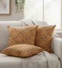 Set of 3 Embroidered Floral Lattice Throw Cushion Covers (18x18)
