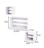 Set of 3 Engineered Wood White Colour Wall Shelf