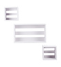 Set of 3 Engineered Wood White Colour Wall Shelf