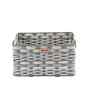 Set Of 3 Grey Plastic  Wicker Bathroom Organiser