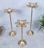Set Of 3 Kamal Cut Detachable Tealight Holders