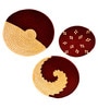 Set Of 3 Maroon Sabai Grass Whispers Of Earth Wall Plate