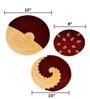 Set Of 3 Maroon Sabai Grass Whispers Of Earth Wall Plate
