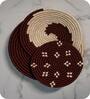 Set Of 3 Maroon Sabai Grass Whispers Of Earth Wall Plate