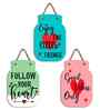 Set of 3 Motivational Quote Wooden Wall Hangings- Enjoy The Little Things