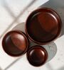 Set of 3 Mrida Serving Bowl Set Handcrafted Acacia Wood Bowls