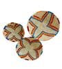 Set Of 3 Natural Sabai Grass Muted Mirage  Wall Plate