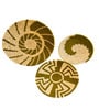 Set Of 3 Olive Green Sabai Grass Forest Whisper Wall Plate